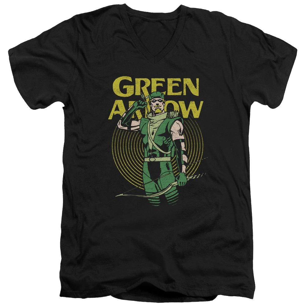 DC Comics Pull - Men's V-Neck T-Shirt Men's V-Neck T-Shirt Green Arrow