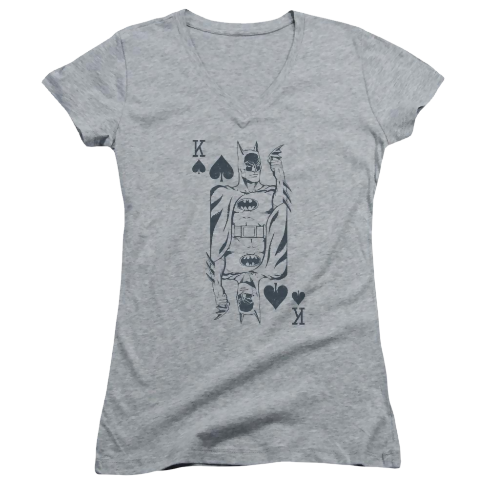DC Comics Bat Card - Juniors V-Neck T-Shirt Juniors V-Neck T-Shirt Batman