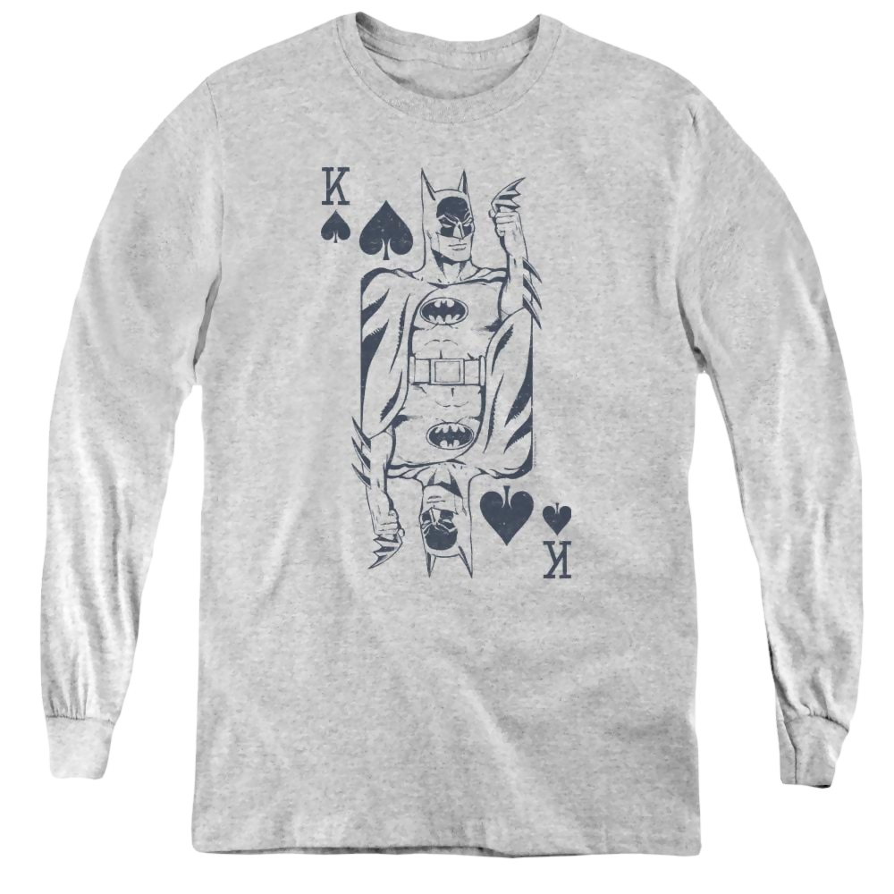 Dc Batman Bat Card - Youth Long Sleeve T-Shirt Youth Long Sleeve T-Shirt Batman