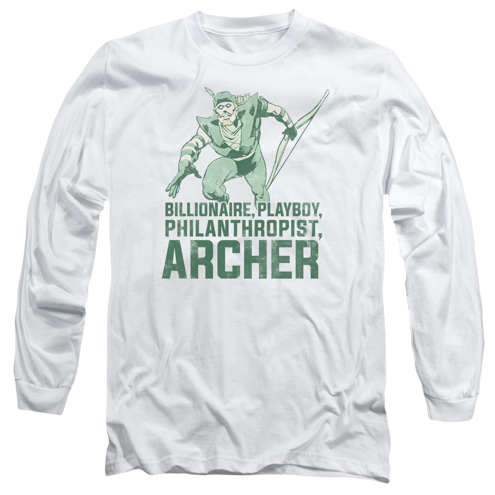 DC Comics Archer - Men's Long Sleeve T-Shirt Men's Long Sleeve T-Shirt Green Arrow