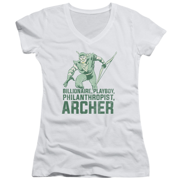 DC Comics Archer - Juniors V-Neck T-Shirt Juniors V-Neck T-Shirt Green Arrow