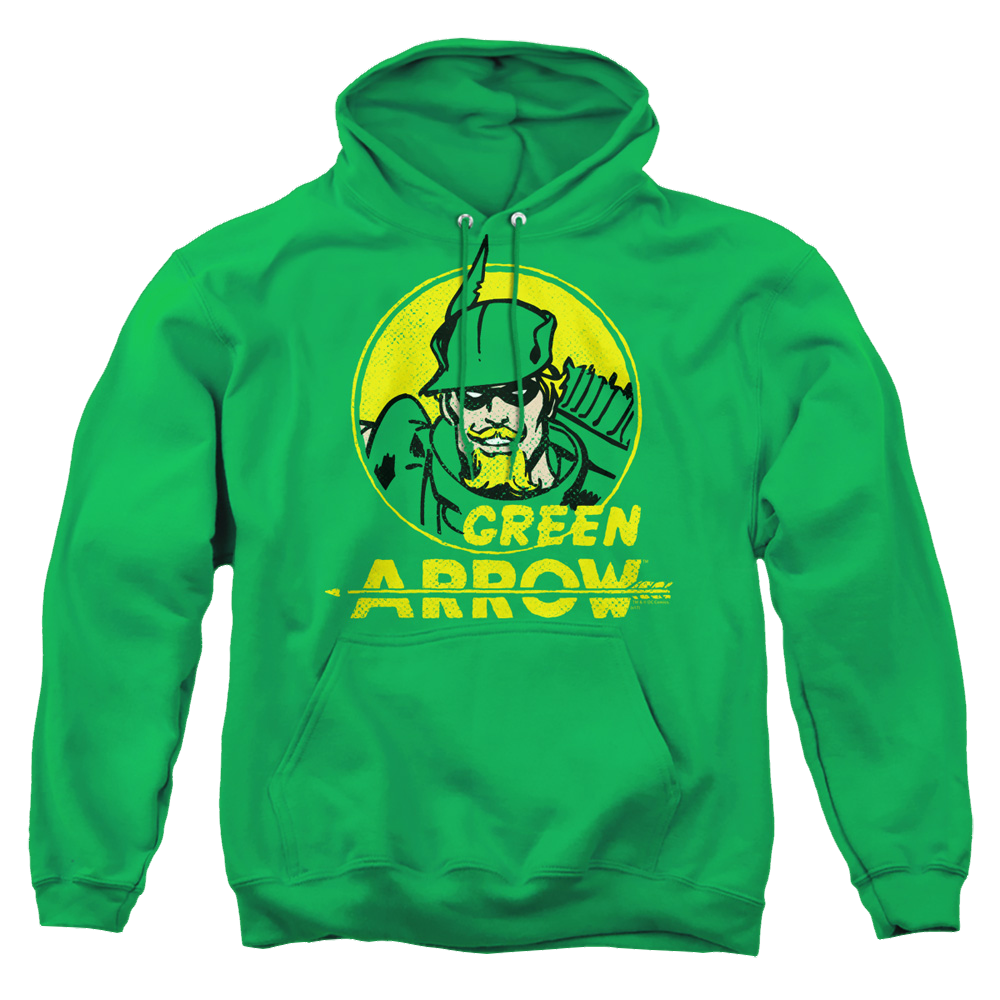 Green Arrow Archer Circle - Pullover Hoodie Pullover Hoodie Green Arrow