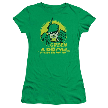 DC Comics Archer Circle - Juniors T-Shirt Juniors T-Shirt Green Arrow