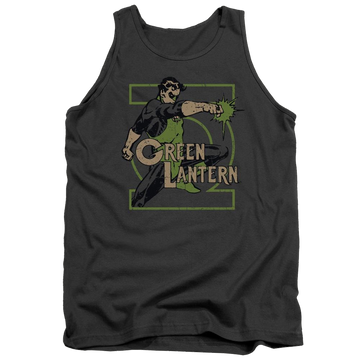 Charcoal men's tank with Green Lantern DC Comics Ring Power graphic