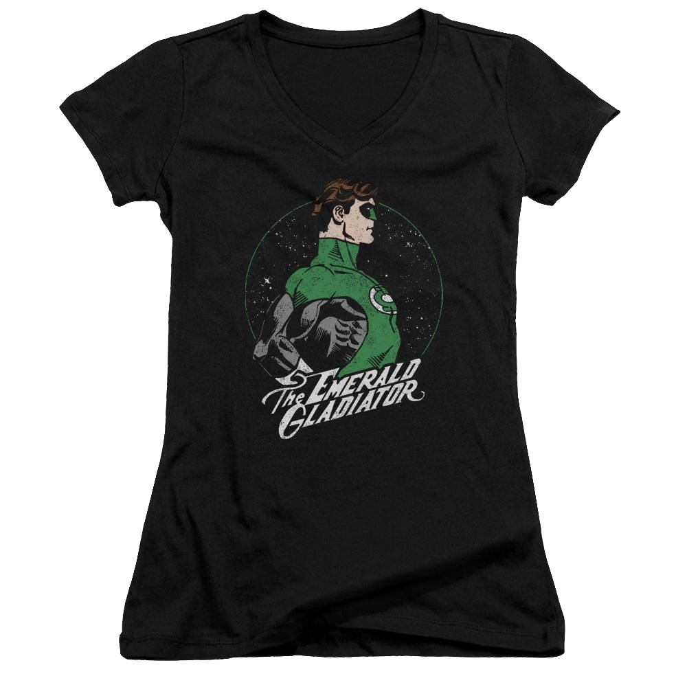 DC Comics Star Gazer - Juniors V-Neck T-Shirt Juniors V-Neck T-Shirt Green Lantern