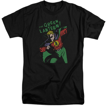 Black men's tall fit t-shirt with Green Lantern DC Comics First graphic
