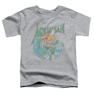 Athletic heather toddler t-shirt with Aquaman Marco graphic