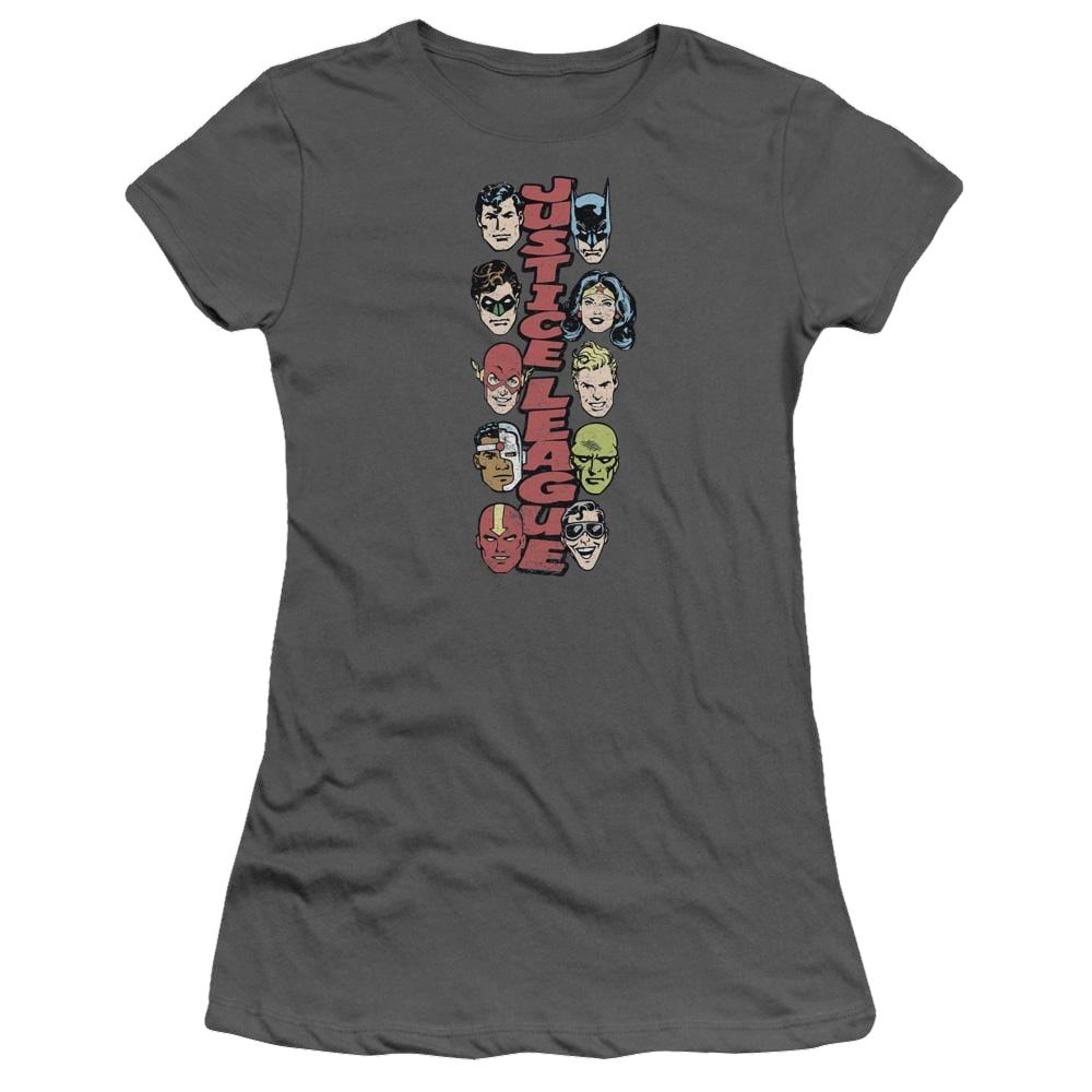 DC Comics Stacked Justice - Juniors T-Shirt Juniors T-Shirt Justice League