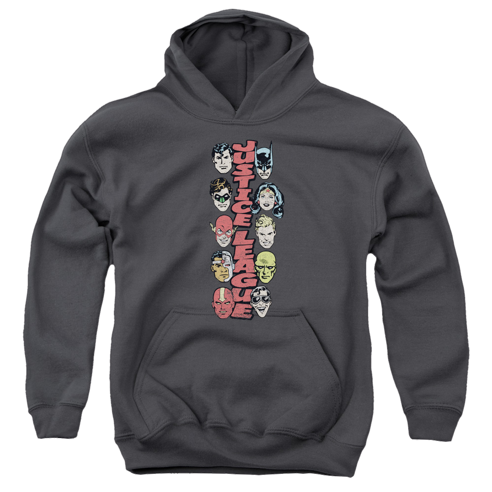 Justice League Stacked Justice - Youth Hoodie Youth Hoodie (Ages 8-12) Justice League