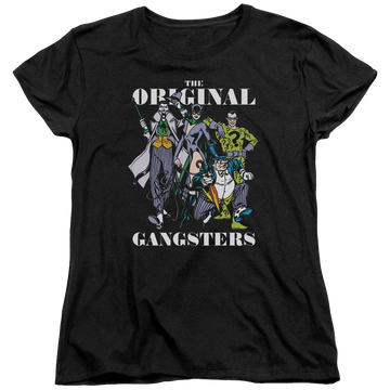 Black women's t-shirt with DC Comics Original Gangsters graphic