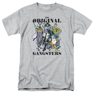 Athletic heather men's regular fit t-shirt with DC Comics Original Gangsters graphic
