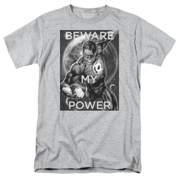 Athletic heather men's regular fit t-shirt with Green Lantern DC Comics Power graphic