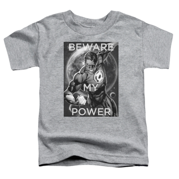 Athletic heather kid's t-shirt for ages 4 to 7 with Green Lantern Power graphic