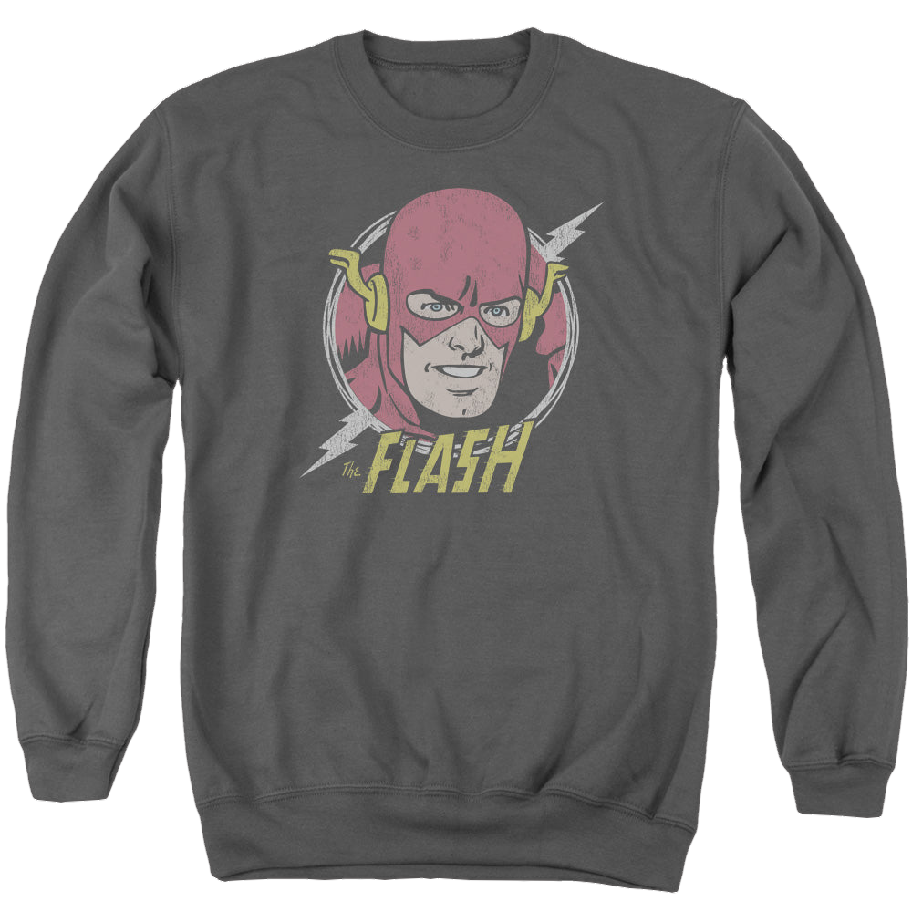 Flash, The Vintage Voltage - Men's Crewneck Sweatshirt Men's Crewneck Sweatshirt The Flash