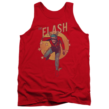 Red men's tank with The Flash Circle & Stars graphic