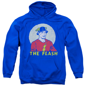 Royal pullover hoodie with The Flash Faded Circle graphic