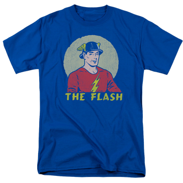 Royal men's regular fit t-shirt with The Flash Faded Circle graphic