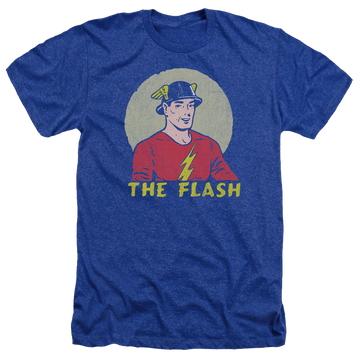 Royal men's heather t-shirt with The Flash Faded Circle graphic