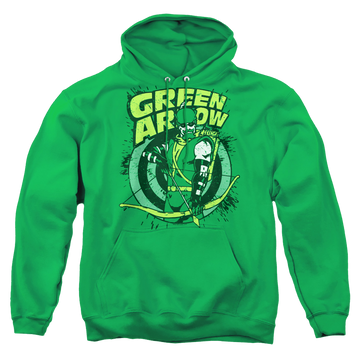 Green Arrow On Target - Pullover Hoodie Pullover Hoodie Green Arrow
