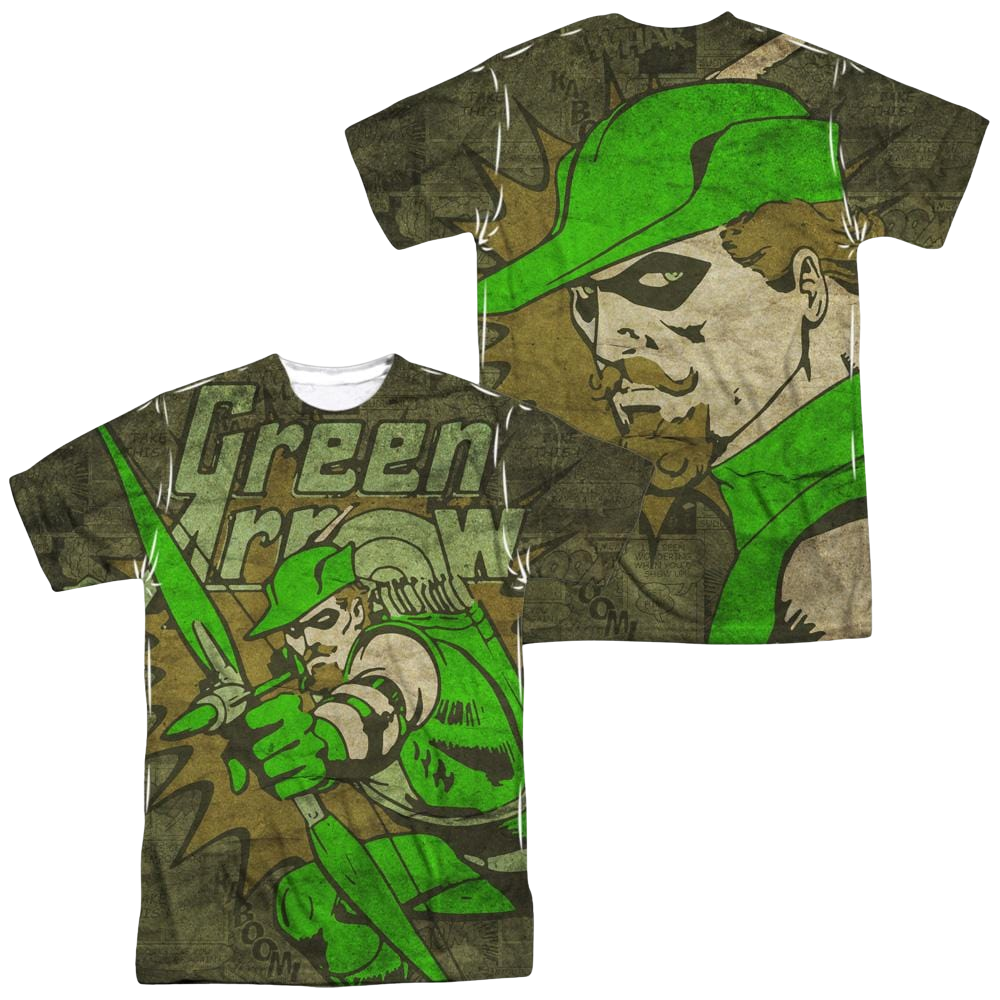 DC Comics Take Aim Men's All Over Print T-Shirt Men's All-Over Print T-Shirt Green Arrow