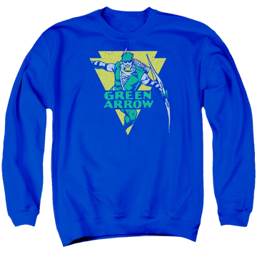 DC Comics Distressed Arrow - Men's Crewneck Sweatshirt Men's Crewneck Sweatshirt Green Arrow