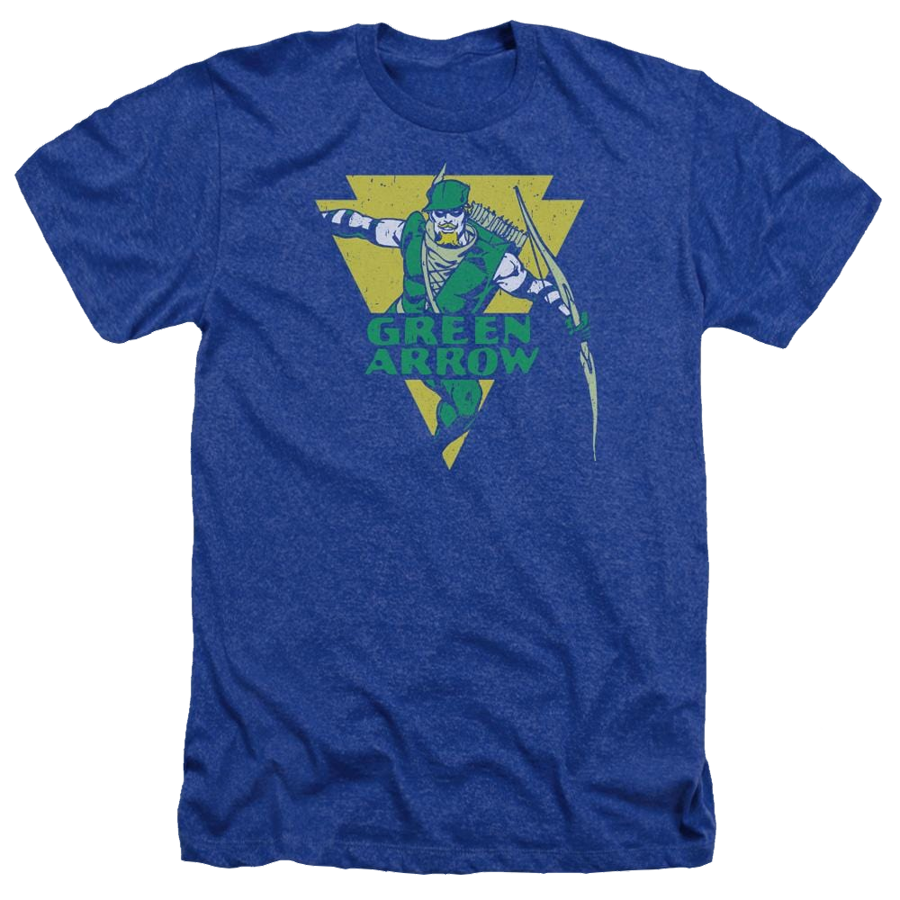 DC Comics Distressed Arrow - Men's Heather T-Shirt Men's Heather T-Shirt Green Arrow