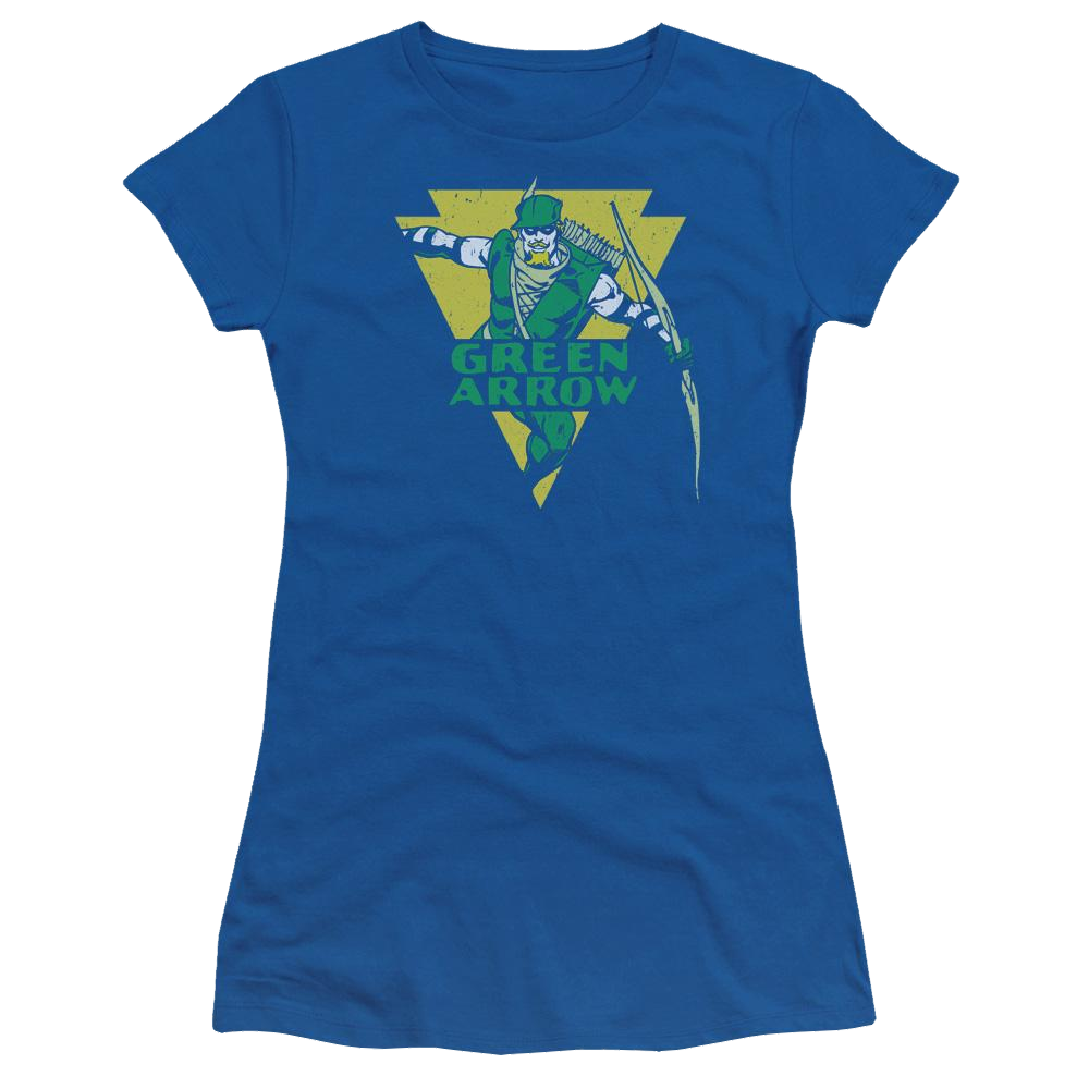 DC Comics Distressed Arrow - Juniors T-Shirt Juniors T-Shirt Green Arrow