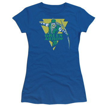 DC Comics Distressed Arrow - Juniors T-Shirt Juniors T-Shirt Green Arrow