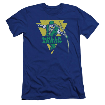 DC Comics Distressed Arrow - Men's Premium Slim Fit T-Shirt Men's Premium Slim Fit T-Shirt Green Arrow