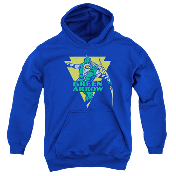 Green Arrow Distressed Arrow - Youth Hoodie Youth Hoodie (Ages 8-12) Green Arrow