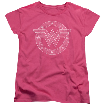 DC Comics Tattered Emblem - Women's T-Shirt Women's T-Shirt Wonder Woman