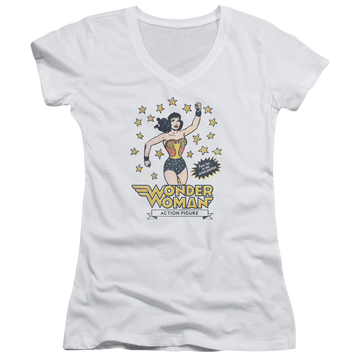 DC Comics Action Figure - Juniors V-Neck T-Shirt Juniors V-Neck T-Shirt Wonder Woman