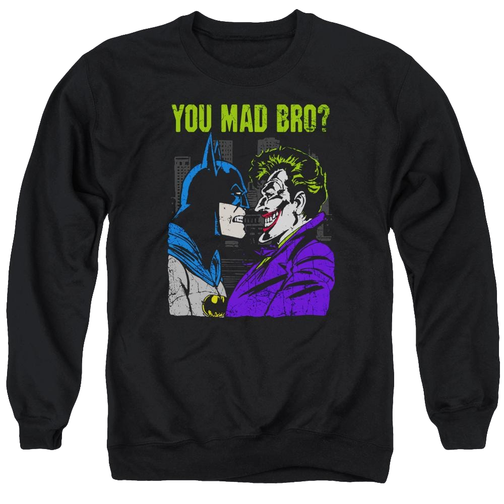 DC Comics Mad Bro - Men's Crewneck Sweatshirt Men's Crewneck Sweatshirt Joker