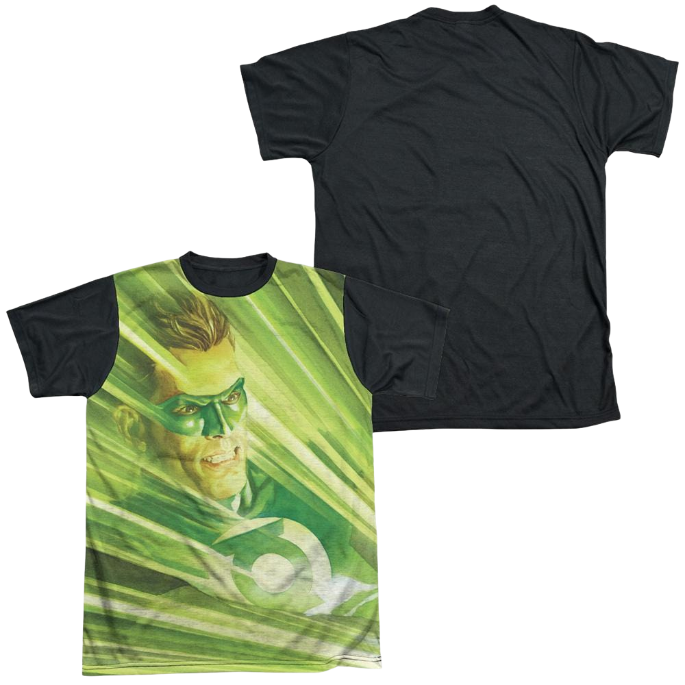 DC Comics Rays Of Light - Men's Black Back T-Shirt Men's Black Back T-Shirt Green Lantern