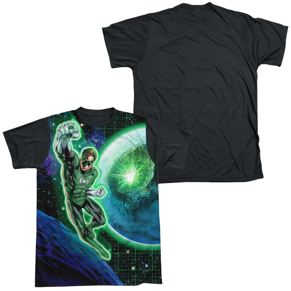 DC Comics Gl In Space - Men's Black Back T-Shirt Men's Black Back T-Shirt Green Lantern