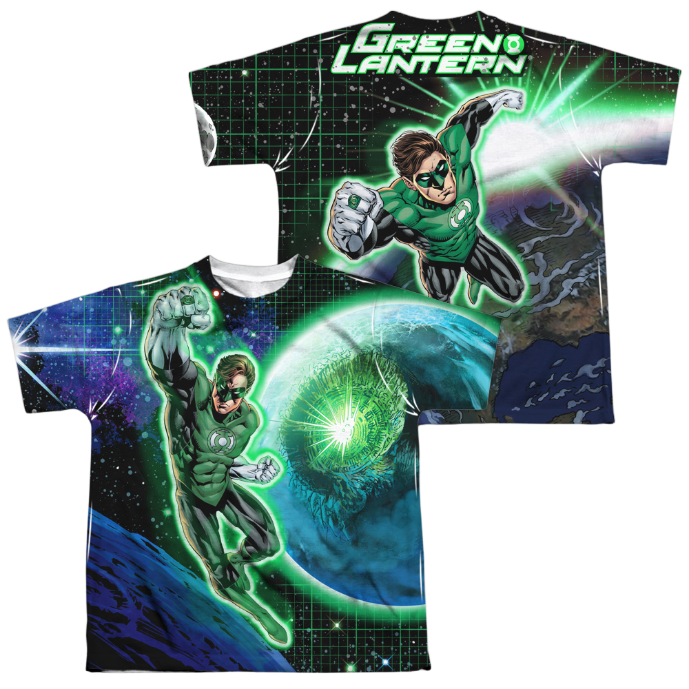 Green Lantern Gl In Space (Front/Back Print) - Youth All-Over Print T-Shirt Youth All-Over Print T-Shirt (Ages 8-12) Green Lantern