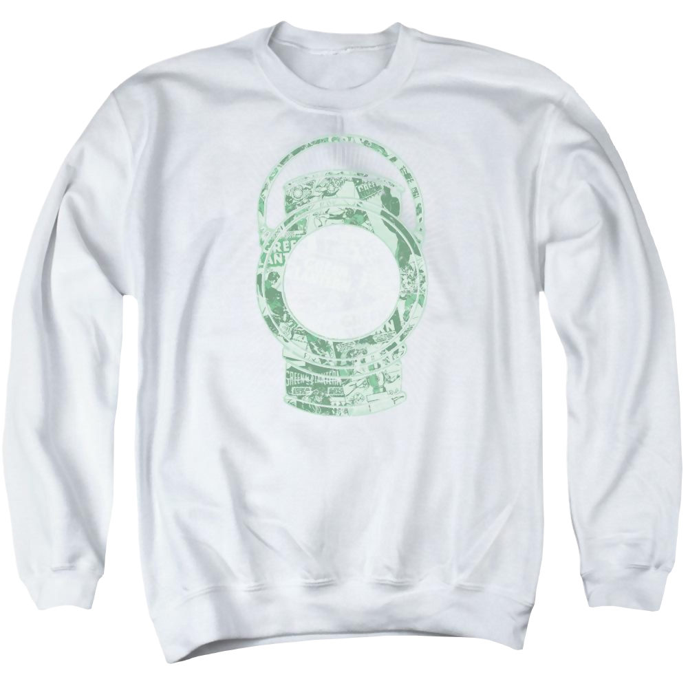 DC Comics Lantern Cover - Men's Crewneck Sweatshirt Men's Crewneck Sweatshirt Green Lantern