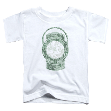 White kid's t-shirt for ages 4 to 7 with Green Lantern Lantern Cover graphic