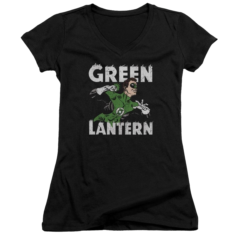 DC Comics Hal Power - Juniors V-Neck T-Shirt Juniors V-Neck T-Shirt Green Lantern