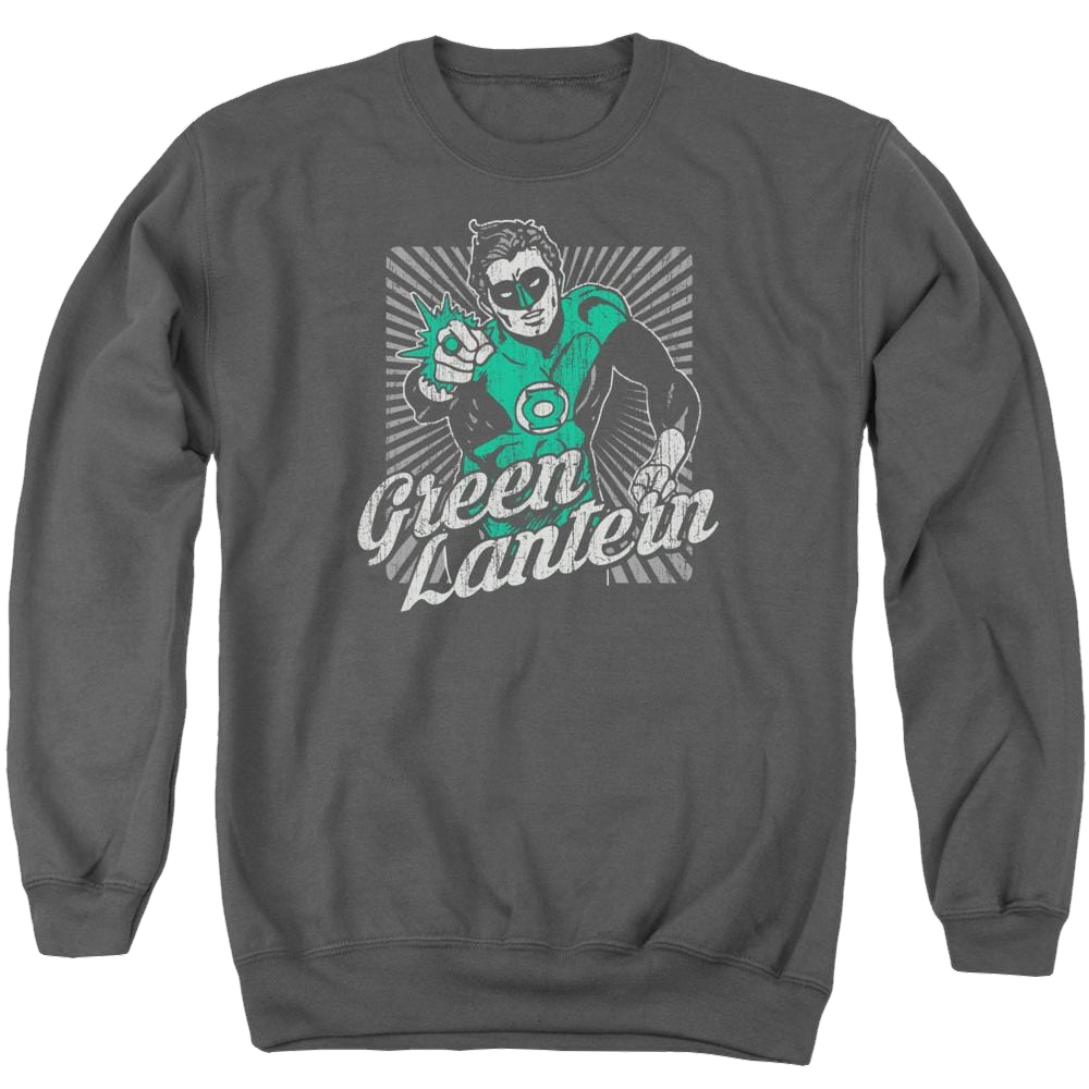 DC Comics Ring Rays - Men's Crewneck Sweatshirt Men's Crewneck Sweatshirt Green Lantern