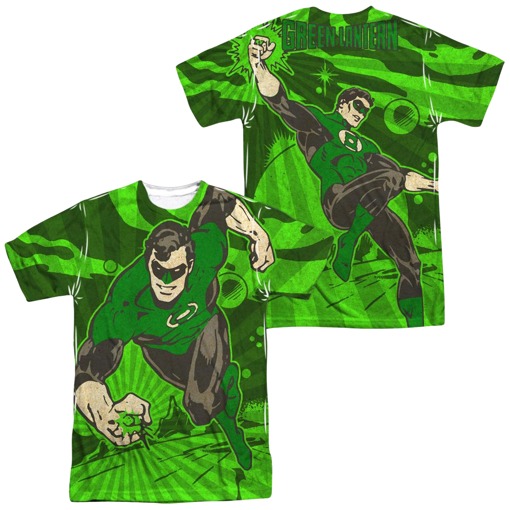 DC Comics Radiant Power Men's All Over Print T-Shirt Men's All-Over Print T-Shirt Green Lantern