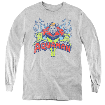 Aquaman Splish Splash - Youth Long Sleeve T-Shirt Youth Long Sleeve T-Shirt Aquaman