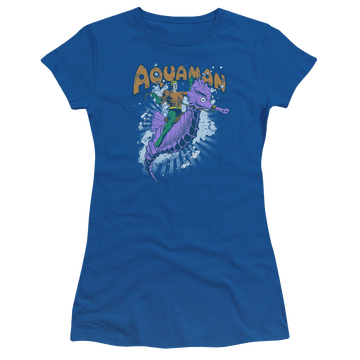Royal juniors t-shirt with Aquaman Ride Free graphic