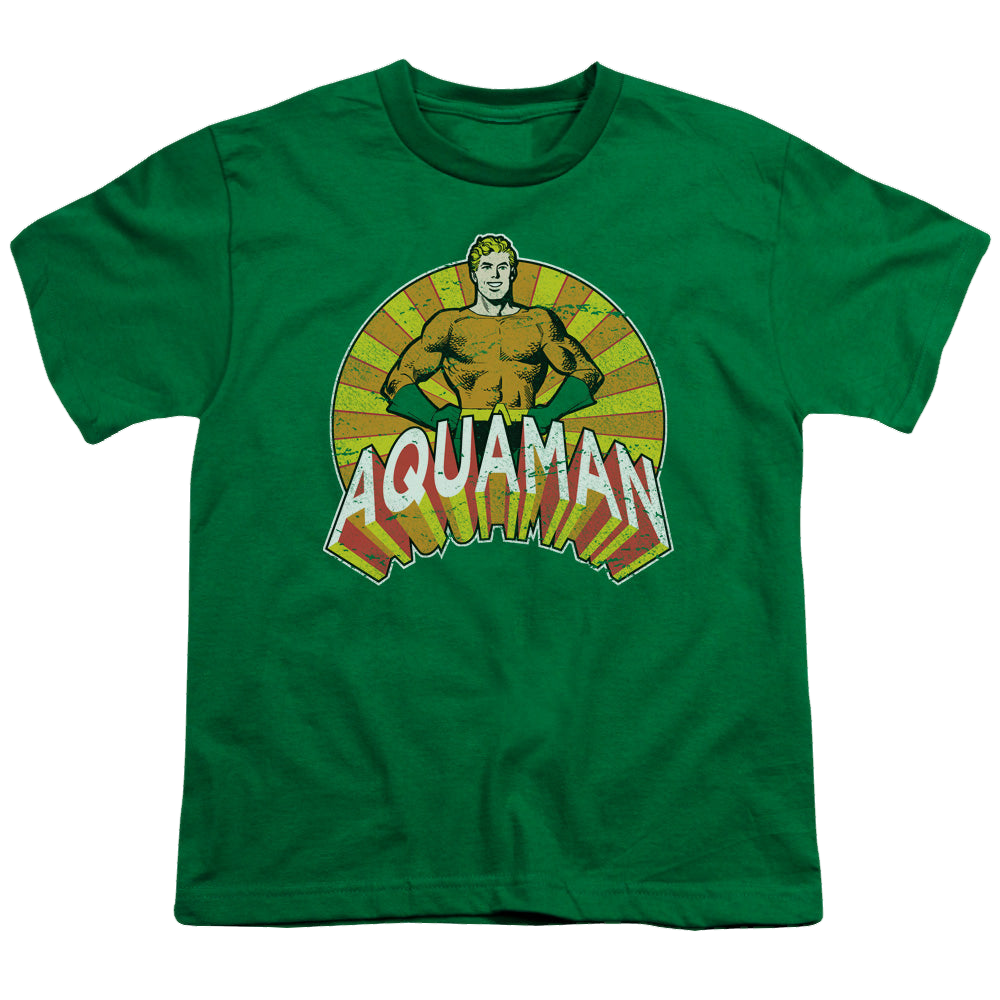 Aquaman Arms Akimbo - Youth T-Shirt Youth T-Shirt (Ages 8-12) Aquaman