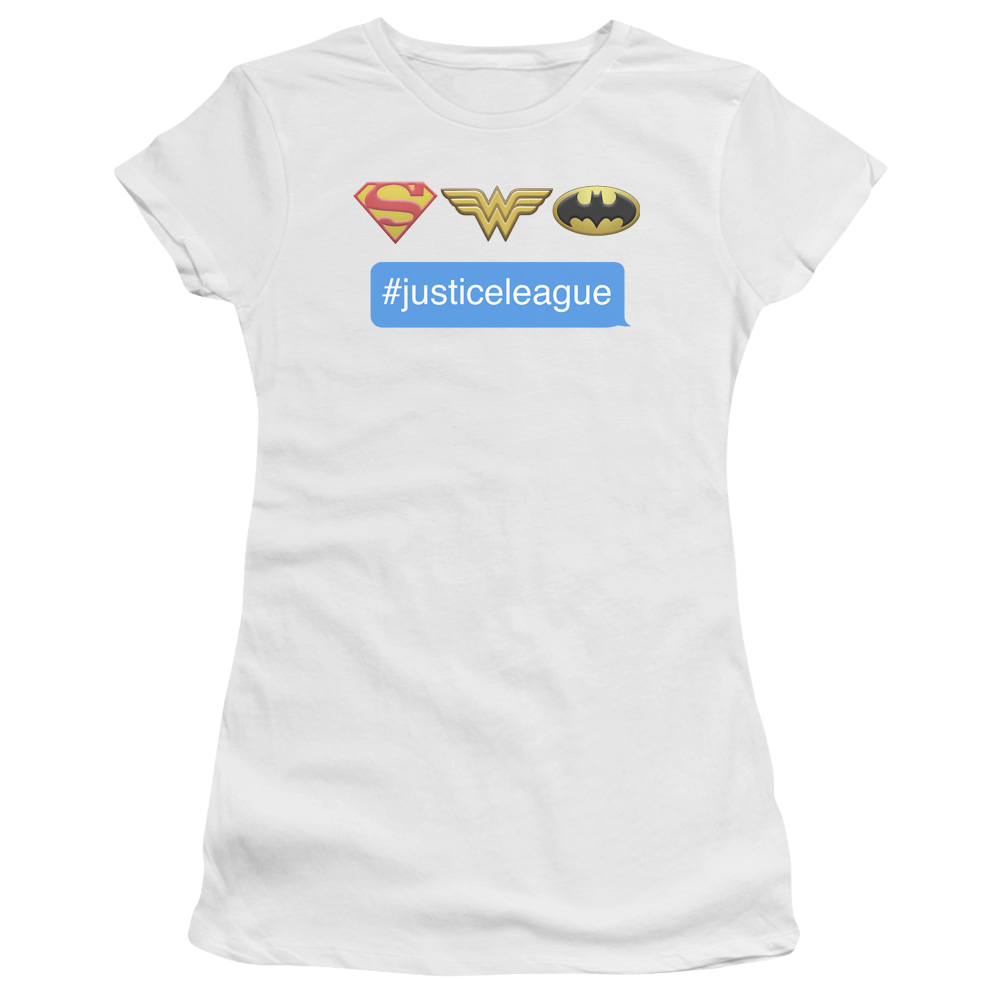 DC Comics Hashtag Jla - Juniors T-Shirt Juniors T-Shirt Justice League