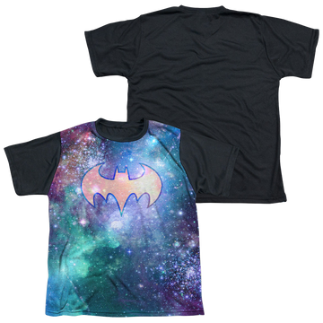 Batman Batgirl Shielded Galaxy youth black back t-shirt for ages 8 to 12
