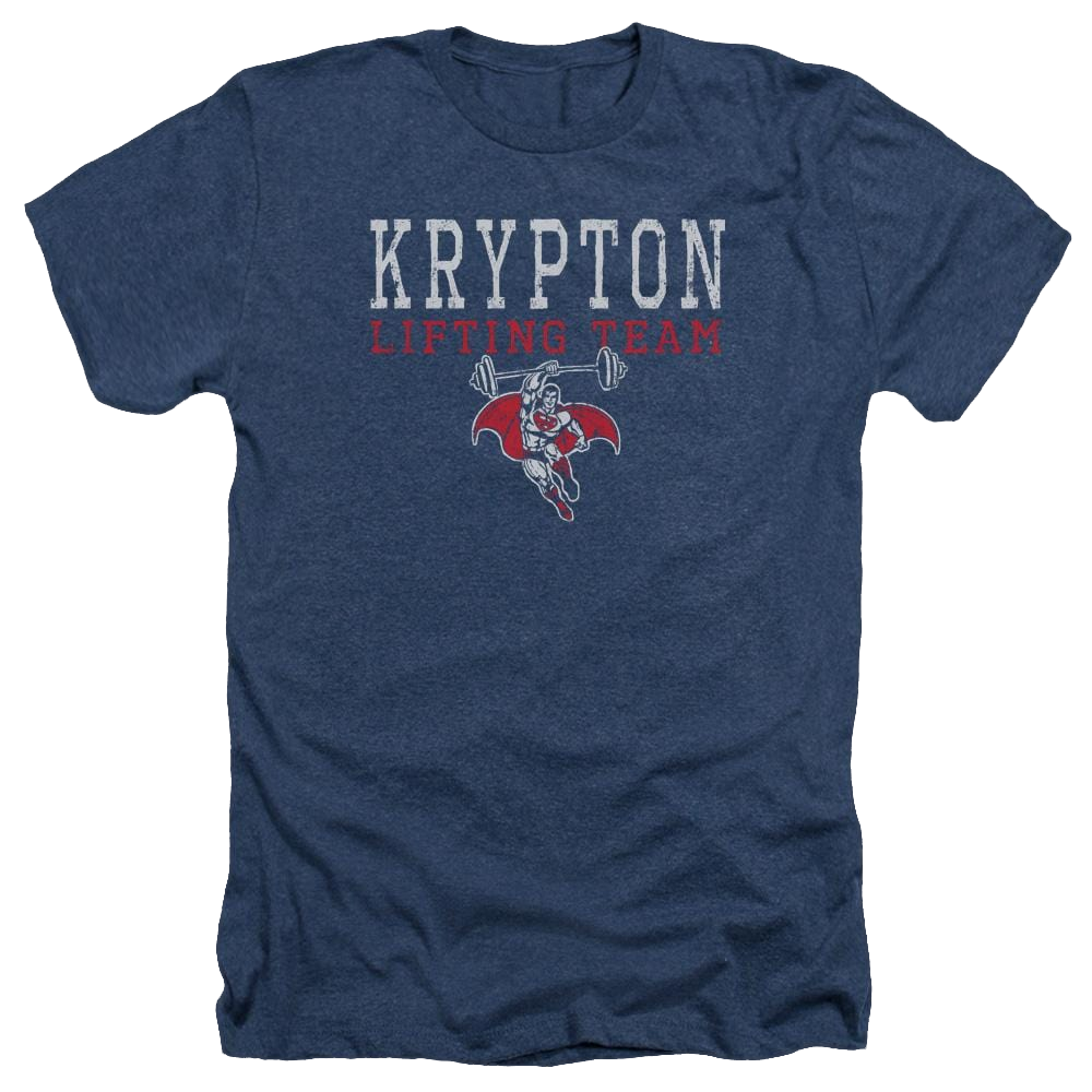 DC Comics Krpton Lifting - Men's Heather T-Shirt Men's Heather T-Shirt Superman