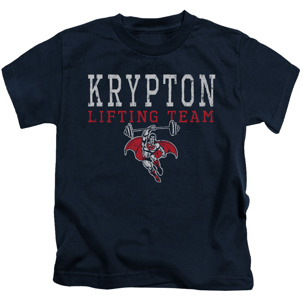 Superman Krpton Lifting - Kid's T-Shirt Kid's T-Shirt (Ages 4-7) Superman