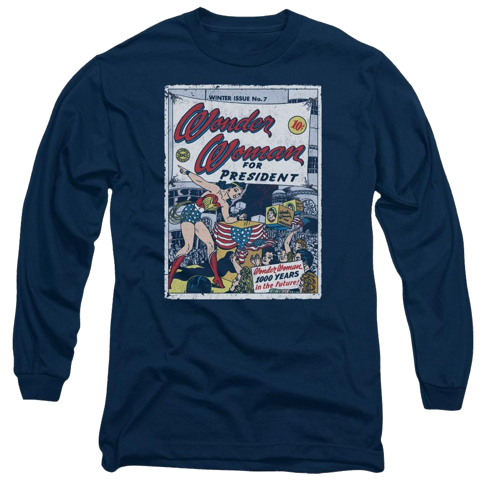 DC Comics Ww For President - Men's Long Sleeve T-Shirt Men's Long Sleeve T-Shirt Wonder Woman