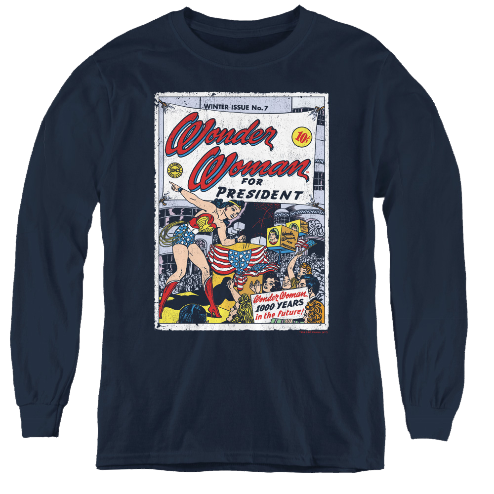 Wonder Woman Ww For President - Youth Long Sleeve T-Shirt Youth Long Sleeve T-Shirt Wonder Woman